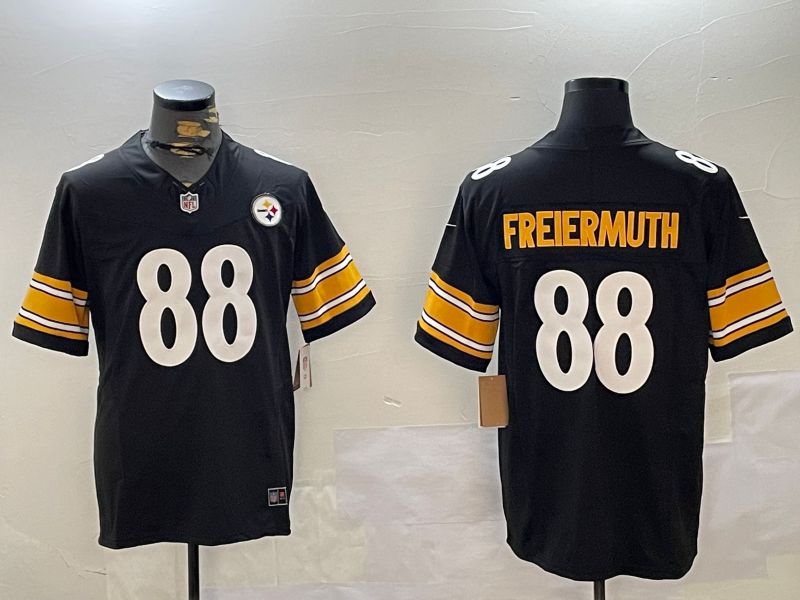 Men Pittsburgh Steelers 88 Freiermuth Black 2024 Nike Limited NFL Jersey style 4